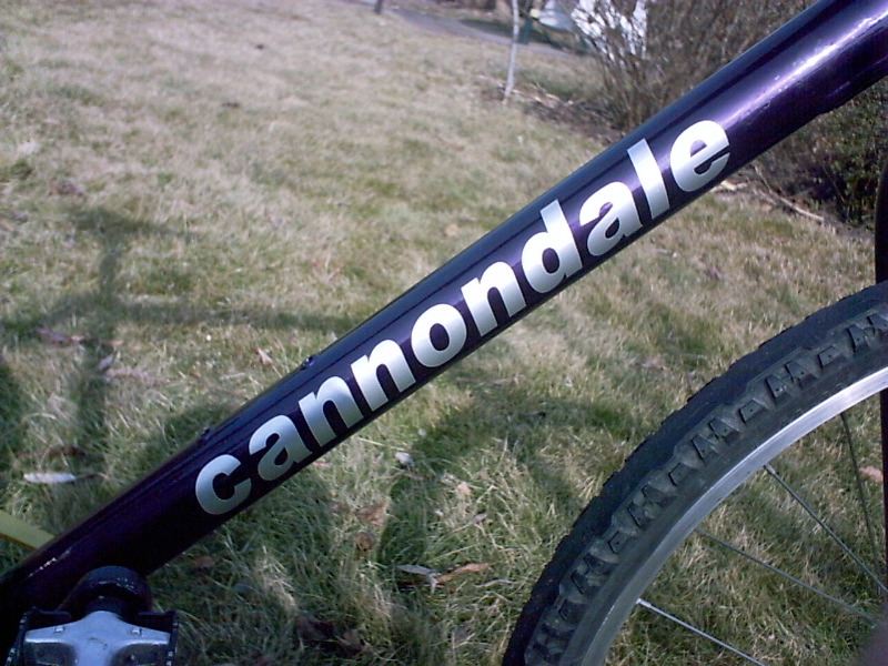 Alurahmen mit Cannondale Stickern